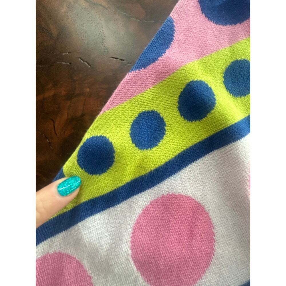 Boutique Moschino 2017 Neon Dot Knit Tank Mini Dress Size 6 - Picture 8 of 8
